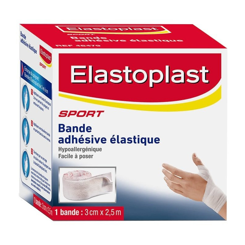 Elastoplast Sport Bande Adhésive Elastique 3cm x 2,5m