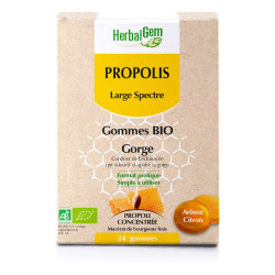 Herbalgem Propolis Large Spectre Gommes Bio 24 gommes