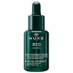 Nuxe Bio Organic Oléo-Extrait de Riz Huile Nuit Fondamentale Nutri-Régénérante 30ml