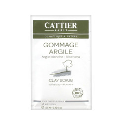 Cattier Gommage Argile Blanche - Aloe Vera Unidose de 12,5ml