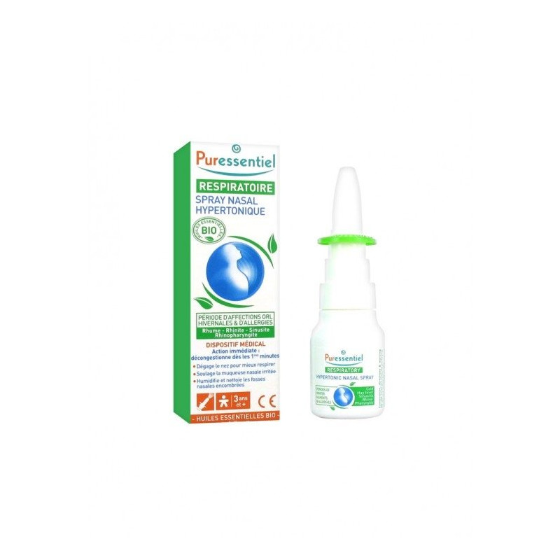 Puressentiel Respiratoire Spray Nasal Hypertonique Bio 15ml