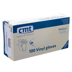 CMT Gants Vinyl Sans Poudre Medium 100 pièces