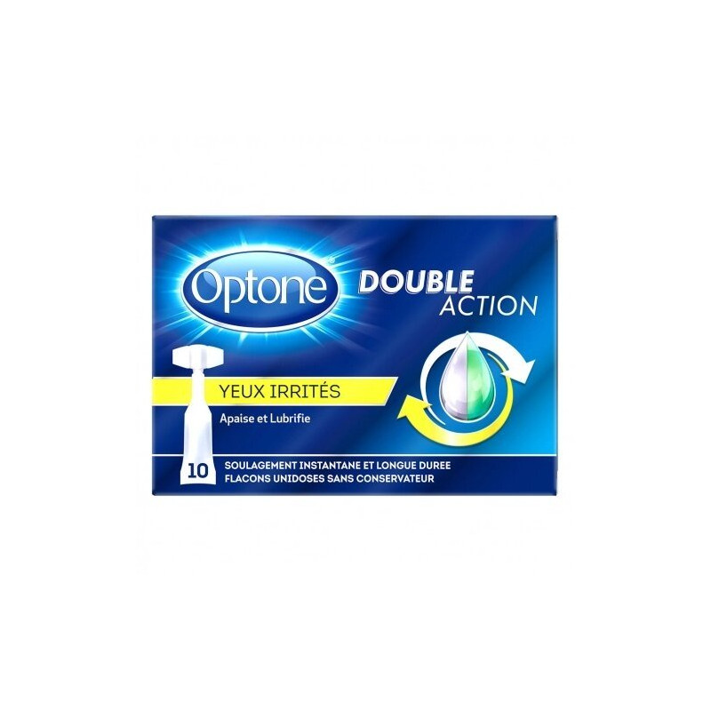 Optone Double Action Yeux Irrités 10 unidoses