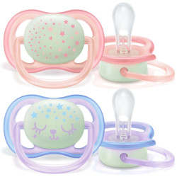 Avent Sucettes Air Night Girl 0 mois+ 2 pièces