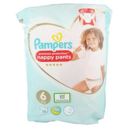 Pampers Premium Protection Couches-Culottes Taille 6 (15+ Kg) 16 pièces