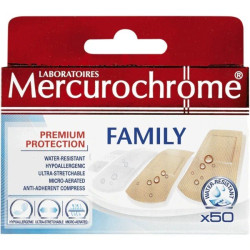 Mercurochrome Pansements Family 50 pièces