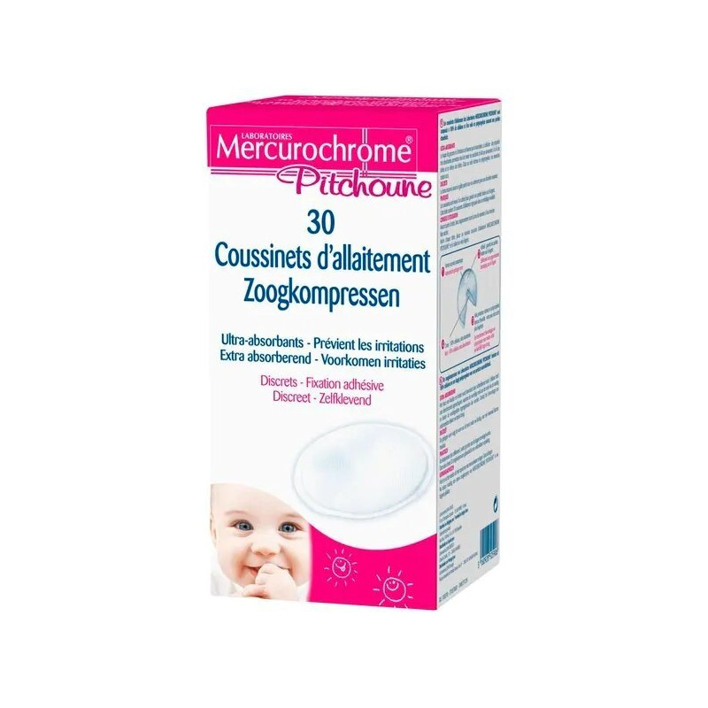 Mercurochrome Pitchoune Coussinets d'allaitement 30 pièces