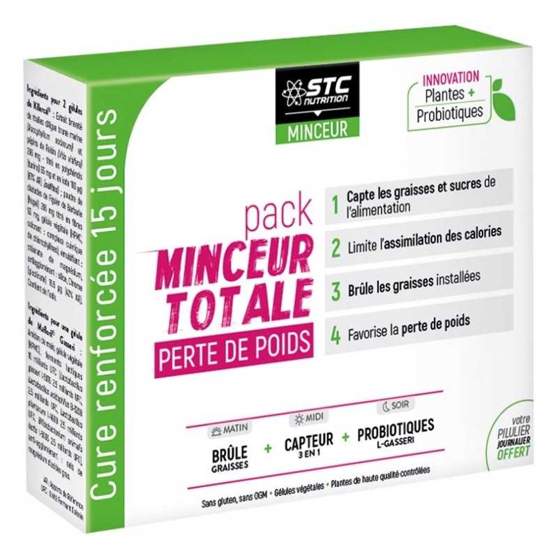 STC Nutrition Pack Minceur Totale Perte de Poids 75 gélules + Pilulier Offert