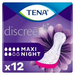 Tena Discreet Maxi Night 12 pièces