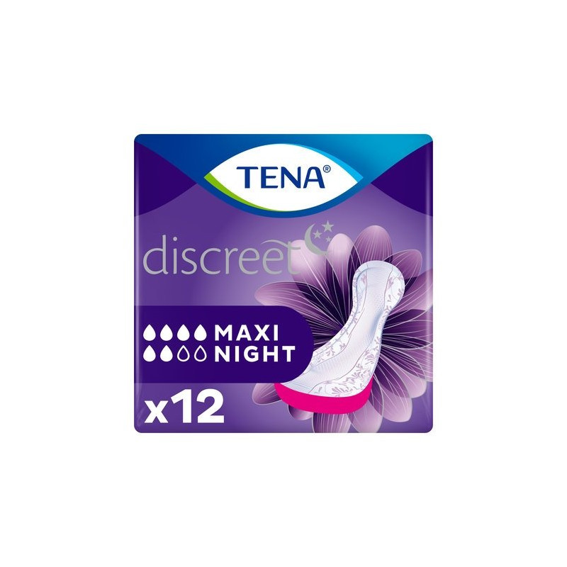Tena Discreet Maxi Night 12 pièces