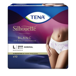 Tena Silhouette Normal Blanc Taille L 10 pièces