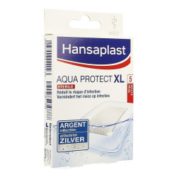 Hansaplast AquaProtect XL 6 x 7 cm Silver Stérile 5 strips