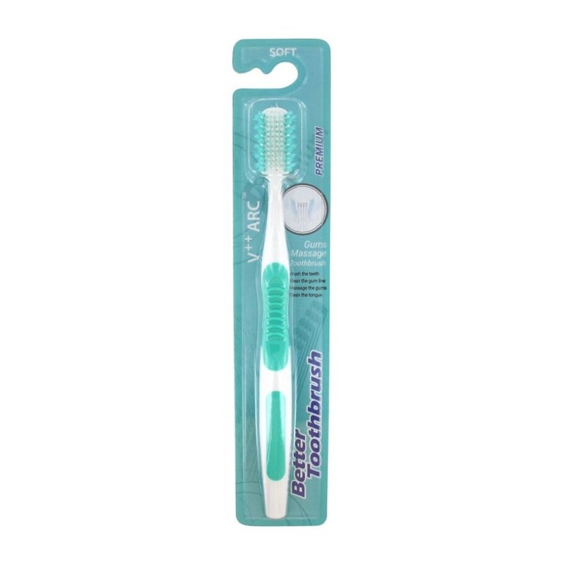 Better Toothbrush Premium V++ Arc Brosse à Dents Souple Vert