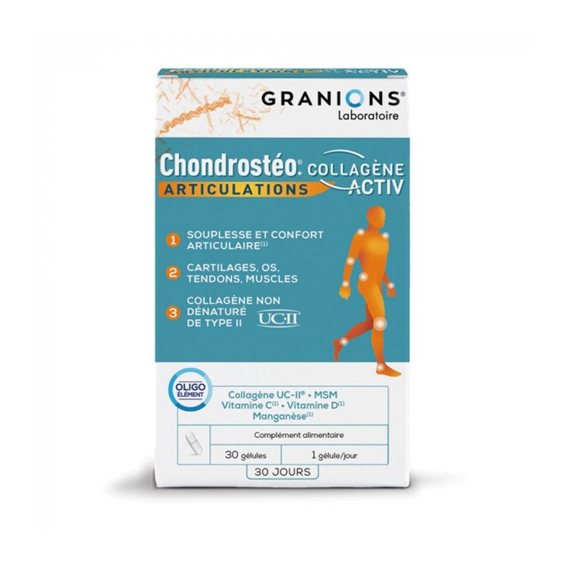 Granions Chondrostéo+ Collagène Activ 30 gélules
