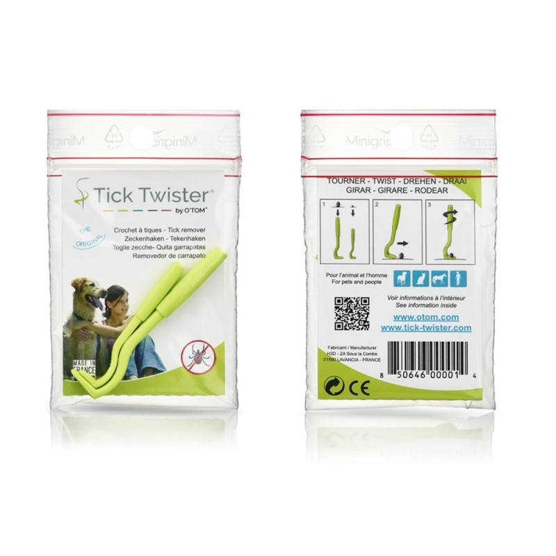 O'Tom Tick Twister Crochet à Tiques 2 pièces