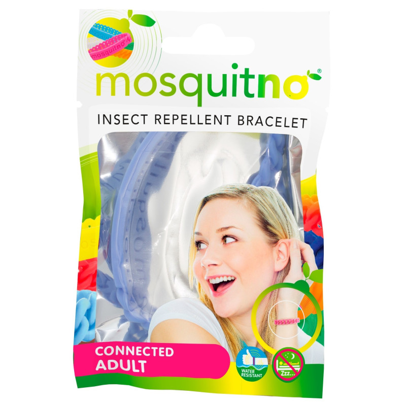 Mosquitno Trendy Insect Repellent Bracelet Connected Small Adult Citriodiol Couleur variable