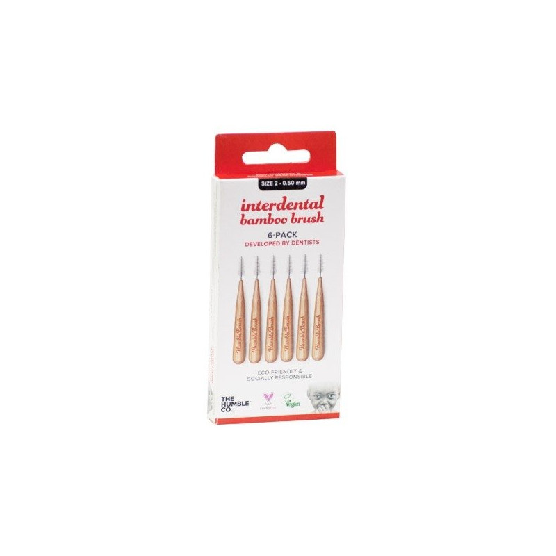 Humble Brush Brosse Interdentaire en Bamboo Taille 2 - 0.5mm 6 pièces