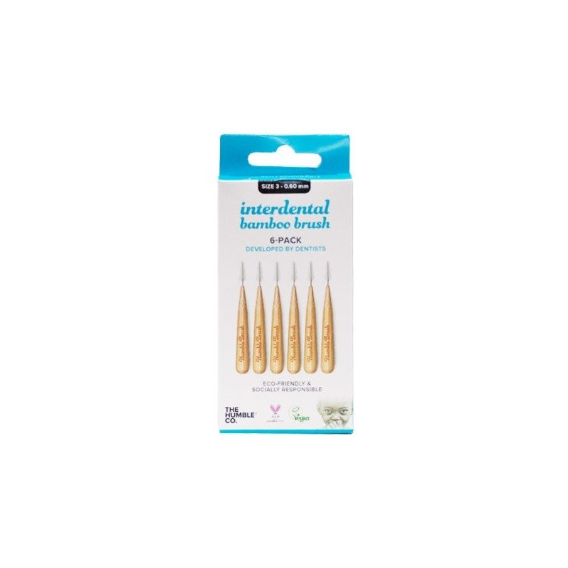 Humble Brush Brosse Interdentaire en Bamboo Taille 3 - 0.6mm 6 pièces
