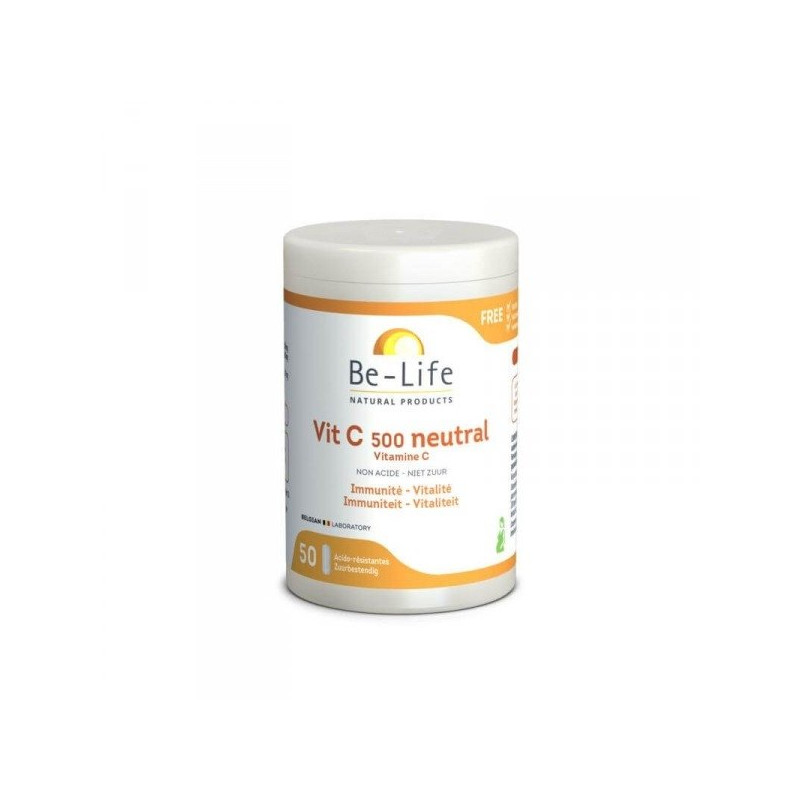 Be-Life Vit C 500 Neutral Immunité & Vitalité 50 gélules