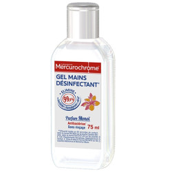 Mercurochrome Gel Mains Désinfectant Parfum Monoï 75ml