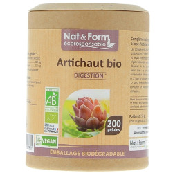 Nat & Form Ecoresponsable Artichaut Digestion Bio 200 gélules