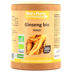 Nat & Form Ecoresponsable Ginseng Tonus Bio 200 gélules