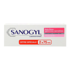 Sanogyl Dentifrice Soin Rose Gencives Sensibles OFFRE SPECIALE 2 x 75ml 