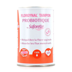 Saforelle Florgynal Tampon Probiotique Mini avec Applicateur Compact 9 pièces