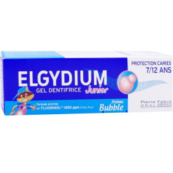 Elgydium Junior Gel Dentifrice Protection Caries 7/12 Ans Goût Bubble 50ml