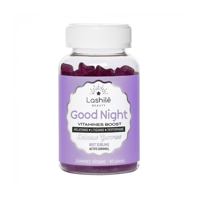Lashilé Good Night Vitamines Boost Actifs Sommeil 60 gommes