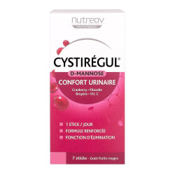 Nutreov Cystirégul D-Mannose Confort Urinaire Goût Fruits Rouges 7 sticks