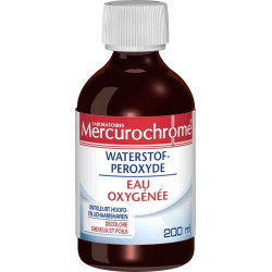 Mercurochrome Eau Oxygénée Décolore Cheveux et Poils 200ml