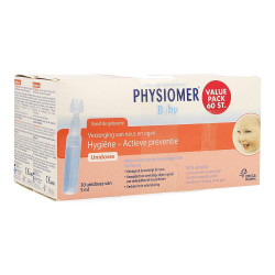 Physiomer Baby Hygiène Nasale & Oculaire Unidose 2x30 pipettes de 5ml