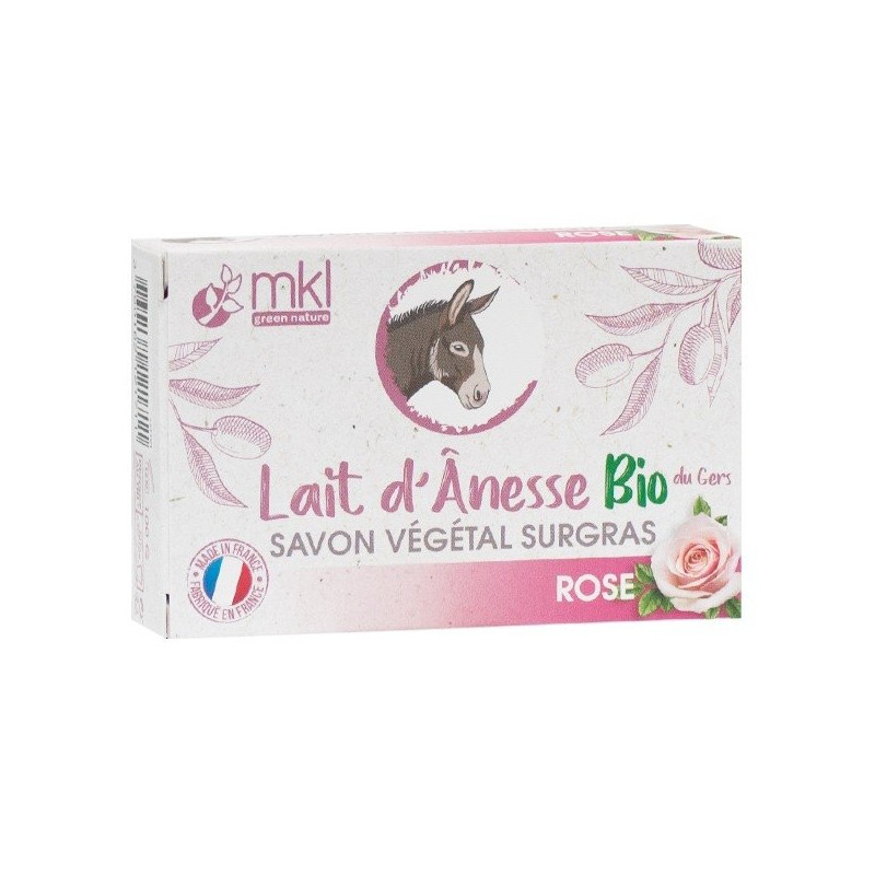 MKL Lait d'Ânesse Savon Végétal Surgras Rose 100g