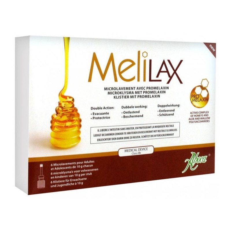 Aboca MeliLax 6 Microlavements pour Adultes & Adolescents