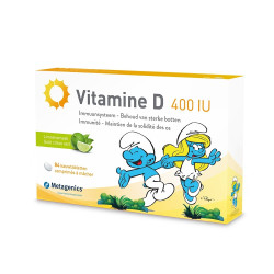 Metagenics Vitamine D 400IU Schtroumpfs Goût Citron Vert 84 comprimés à mâcher