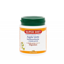Super Diet Argile Verte Montlmorillonite & Menthe Poivrée Digestion 250 comprimés