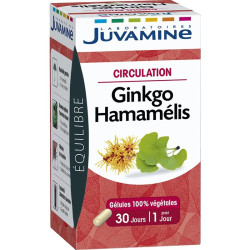 Juvamine Circulation Ginkgo - Hamamélis 30 gélules végétales