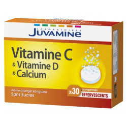 Juvamine Vitamine C & Vitamine D & Calcium 30 comprimés effervescents