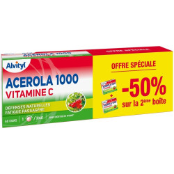 Alvityl Acerola 1000 Vitamine C 2 x 30 comprimés à croquer