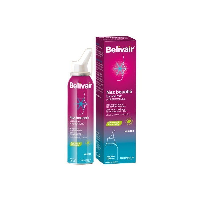 Belivair Nez bouché Spray Nasal Hypertonique 125ml