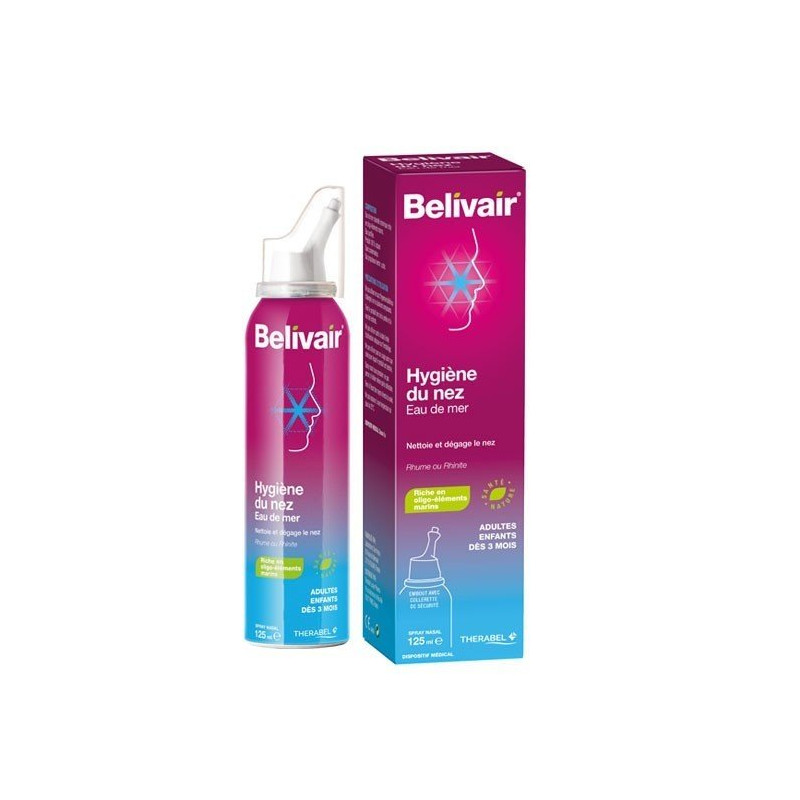 Belivair Hygiène du Nez Spray Nasal Isotonique 125ml