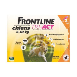 Frontline Tri-Act Chiens 5 à 10 Kg x 3 Pipettes 1ml