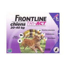 Frontline Tri-Act Chiens 20 à 40 Kg x 3 Pipettes 4ml