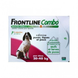 Frontline Combo Spot-on Chiens L 20 à 40kg 6 pipettes de 2,68ml