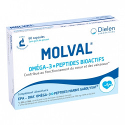 Dielen Molval Omega 3 Peptides Bioactifs 60 capsules