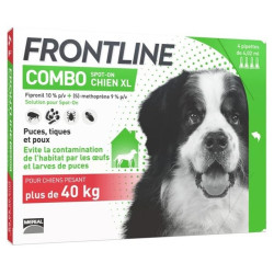 Frontline Combo Spot-On Chien XL Plus de 40kg 4 pipettes de 4,02ml