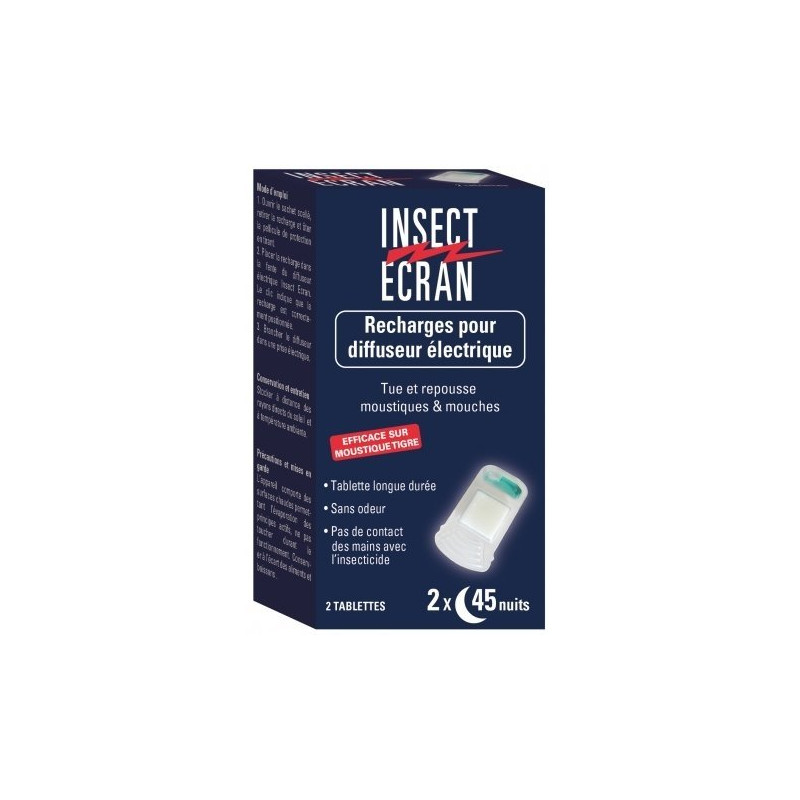 Insect Ecran Recharges pour Diffuseur Électrique 2 x 45 nuits de protection