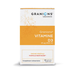 Granions Vitamine D3 10 µg Origine Végétale 60 gélules