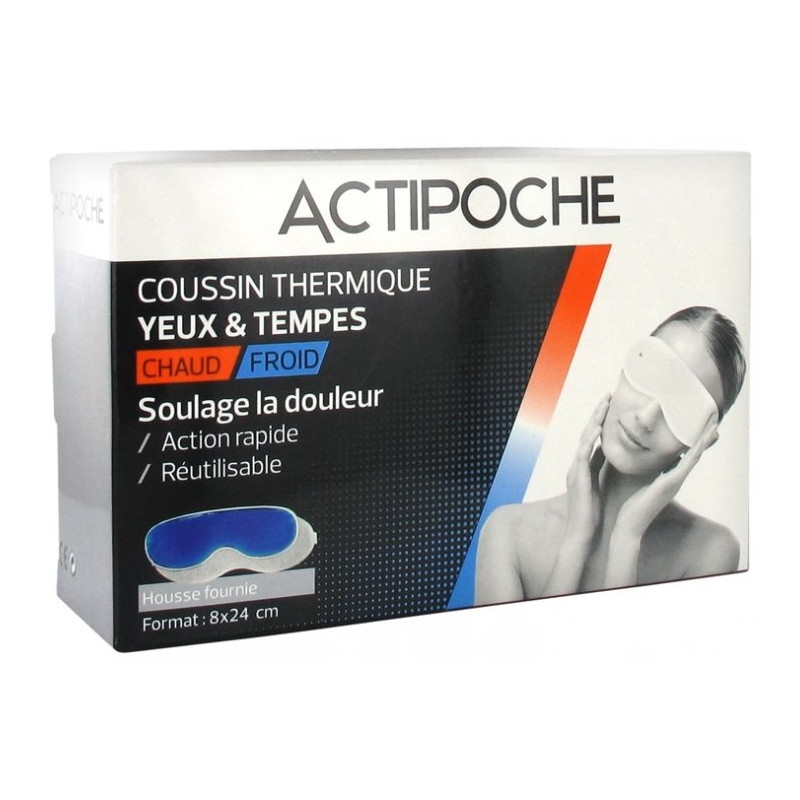 Actipoche Coussin Thermique Chaud & Froid Yeux & Tempes 8x24cm